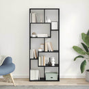 vidaXL Könyvespolc 8 szintes 67 x 25 x 162 cm Szerelt Fa Fekete tölgy