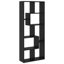 vidaXL Könyvespolc 8 szintes 67 x 25 x 162 cm Szerelt Fa Fekete tölgy