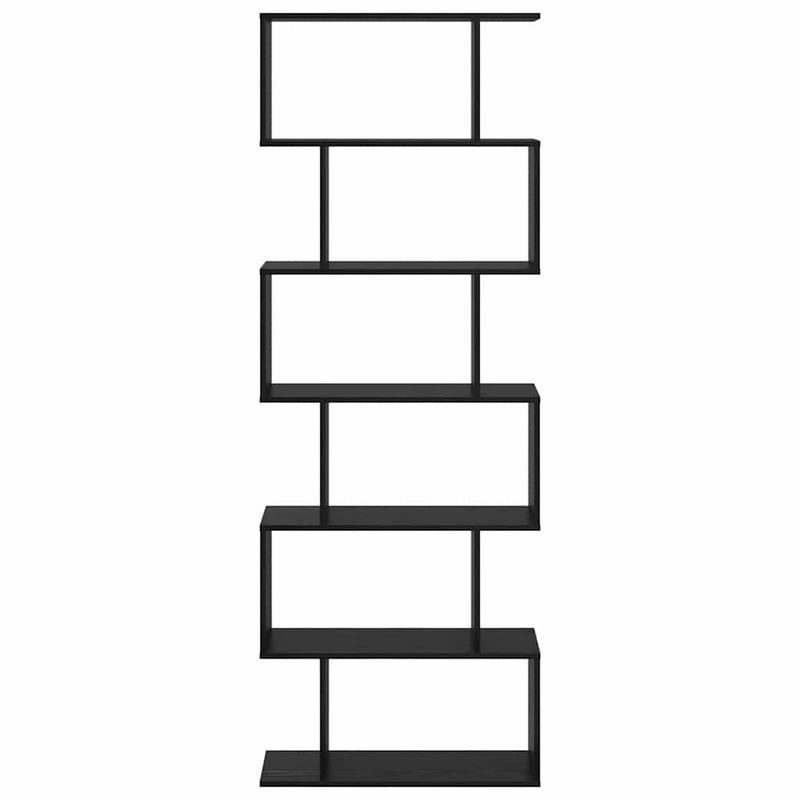 vidaXL Könyvespolc Fekete 70 x 24 x 193.5 cm Faanyag