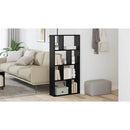 vidaXL Könyvespolc 8 szint 60 x 20 x 120,5 cm Faanyag Fekete tölgy