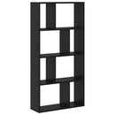 vidaXL Könyvespolc 8 szint 60 x 20 x 120,5 cm Faanyag Fekete tölgy