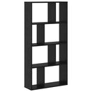 vidaXL Könyvespolc 8 szint 60 x 20 x 120,5 cm Faanyag Fekete tölgy