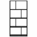 vidaXL Könyvespolc 8 szint 60 x 20 x 120,5 cm Faanyag Fekete tölgy