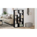 vidaXL Könyvespolc 8 szint 72 x 20 x 120,5 cm Faanyag Fekete tölgy