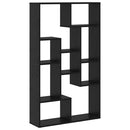 vidaXL Könyvespolc 8 szint 72 x 20 x 120,5 cm Faanyag Fekete tölgy