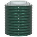 vidaXL Kerti magaságyás Zöld 400 x 80 x 81 cm Acél