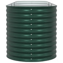 vidaXL Kerti magaságyás Zöld 320 x 80 x 81 cm Acél