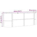 vidaXL Emelt Ágy Zöld 240 x 80 x 81 cm Acél