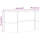 vidaXL Emelt Ágy Zöld 160 x 80 x 81 cm Acél