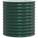 vidaXL Kerti magaságyás Zöld 80 x 80 x 81 cm Acél