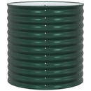 vidaXL Kerti magaságyás Zöld 80 x 80 x 81 cm Acél