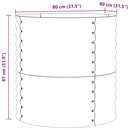 vidaXL Kerti magaságyás Zöld 80 x 80 x 81 cm Acél