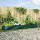 vidaXL Emelt Ágy Zöld 400 x 80 x 44 cm Acél