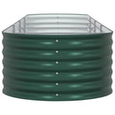 vidaXL Kerti magaságyás Zöld 400 x 80 x 44 cm Acél