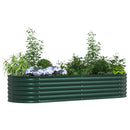 vidaXL Emelt Ágy Zöld 240 x 80 x 44 cm Acél
