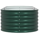 vidaXL Kerti magaságyás Zöld 240 x 80 x 44 cm Acél