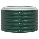 vidaXL Kerti magaságyás Zöld 160 x 80 x 44 cm Acél