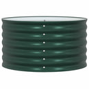 vidaXL Kerti magaságyás Zöld 80 x 80 x 44 cm Acél