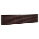 vidaXL Emelt Ágy Barna 400 x 80 x 81 cm Acél