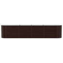 vidaXL Emelt Ágy Barna 400 x 80 x 81 cm Acél
