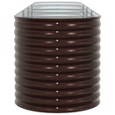 vidaXL Kerti magaságyás Barna 400 x 80 x 81 cm Acél