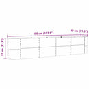 vidaXL Emelt Ágy Barna 400 x 80 x 81 cm Acél