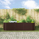 vidaXL Emelt Ágy Barna 320 x 80 x 81 cm Acél