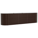 vidaXL Emelt Ágy Barna 320 x 80 x 81 cm Acél