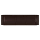 vidaXL Emelt Ágy Barna 320 x 80 x 81 cm Acél