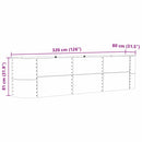 vidaXL Emelt Ágy Barna 320 x 80 x 81 cm Acél