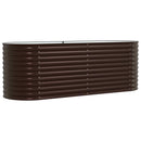 vidaXL Emelt Ágy Barna 240 x 80 x 81 cm Acél