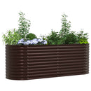 vidaXL Emelt Ágy Barna 240 x 80 x 81 cm Acél