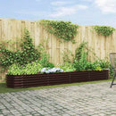 vidaXL Emelt Ágy Barna 400 x 80 x 44 cm Acél