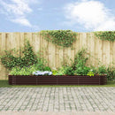 vidaXL Emelt Ágy Barna 400 x 80 x 44 cm Acél