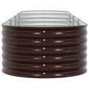 vidaXL Kerti magaságyás Barna 400 x 80 x 44 cm Acél