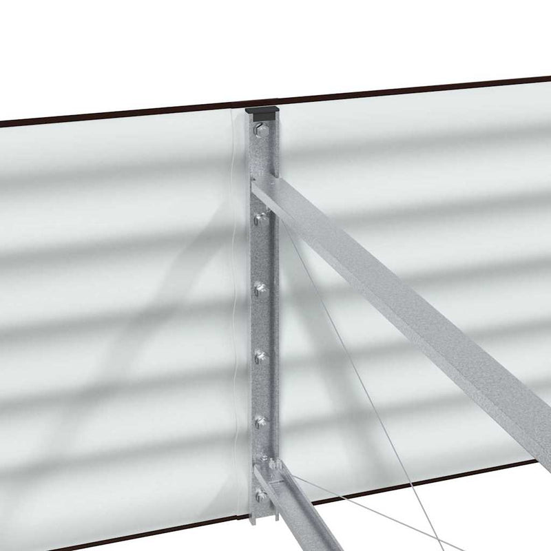 vidaXL Kerti magaságyás Barna 320 x 80 x 44 cm Acél