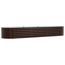 vidaXL Emelt Ágy Barna 320 x 80 x 44 cm Acél