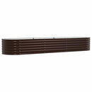 vidaXL Emelt Ágy Barna 320 x 80 x 44 cm Acél