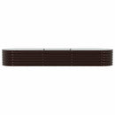 vidaXL Emelt Ágy Barna 320 x 80 x 44 cm Acél