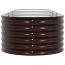 vidaXL Kerti magaságyás Barna 320 x 80 x 44 cm Acél