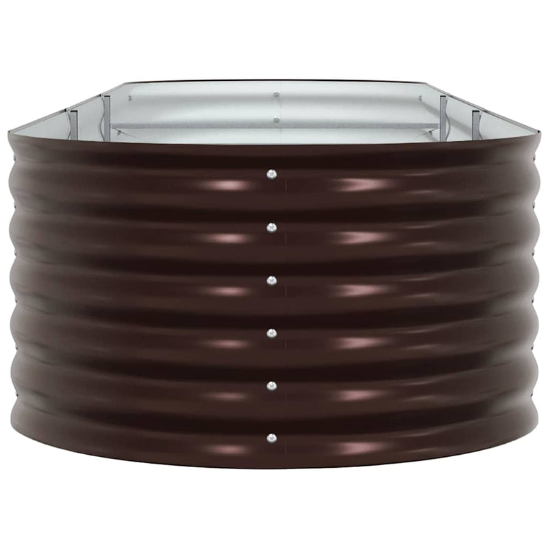 vidaXL Kerti magaságyás Barna 320 x 80 x 44 cm Acél