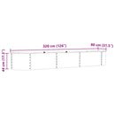 vidaXL Emelt Ágy Barna 320 x 80 x 44 cm Acél