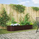 vidaXL Emelt Ágy Barna 240 x 80 x 44 cm Acél