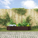vidaXL Emelt Ágy Barna 240 x 80 x 44 cm Acél
