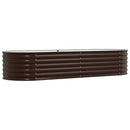 vidaXL Emelt Ágy Barna 240 x 80 x 44 cm Acél