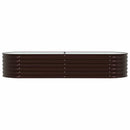 vidaXL Emelt Ágy Barna 240 x 80 x 44 cm Acél