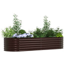 vidaXL Emelt Ágy Barna 240 x 80 x 44 cm Acél