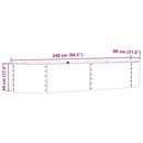 vidaXL Emelt Ágy Barna 240 x 80 x 44 cm Acél