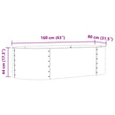 vidaXL Emelt Ágy Barna 160 x 80 x 44 cm Acél
