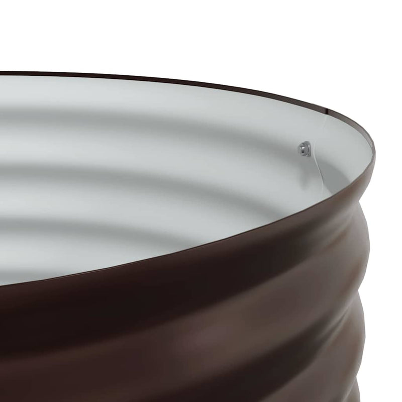 vidaXL Kerti magaságyás Barna 80 x 80 x 44 cm Acél